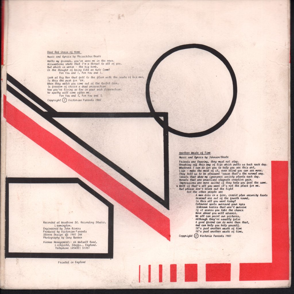 Victorian Parents - Dead Red Grass Of Home - 7 Inch