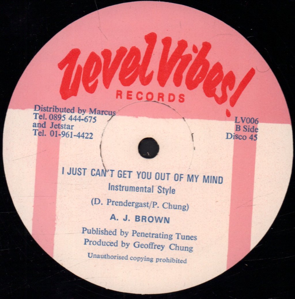 A. J. Brown - I Just Can't Get You Out Of My Mind - 12 Inch