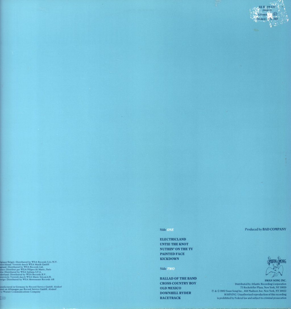Bad Company - Rough Diamonds - Lp