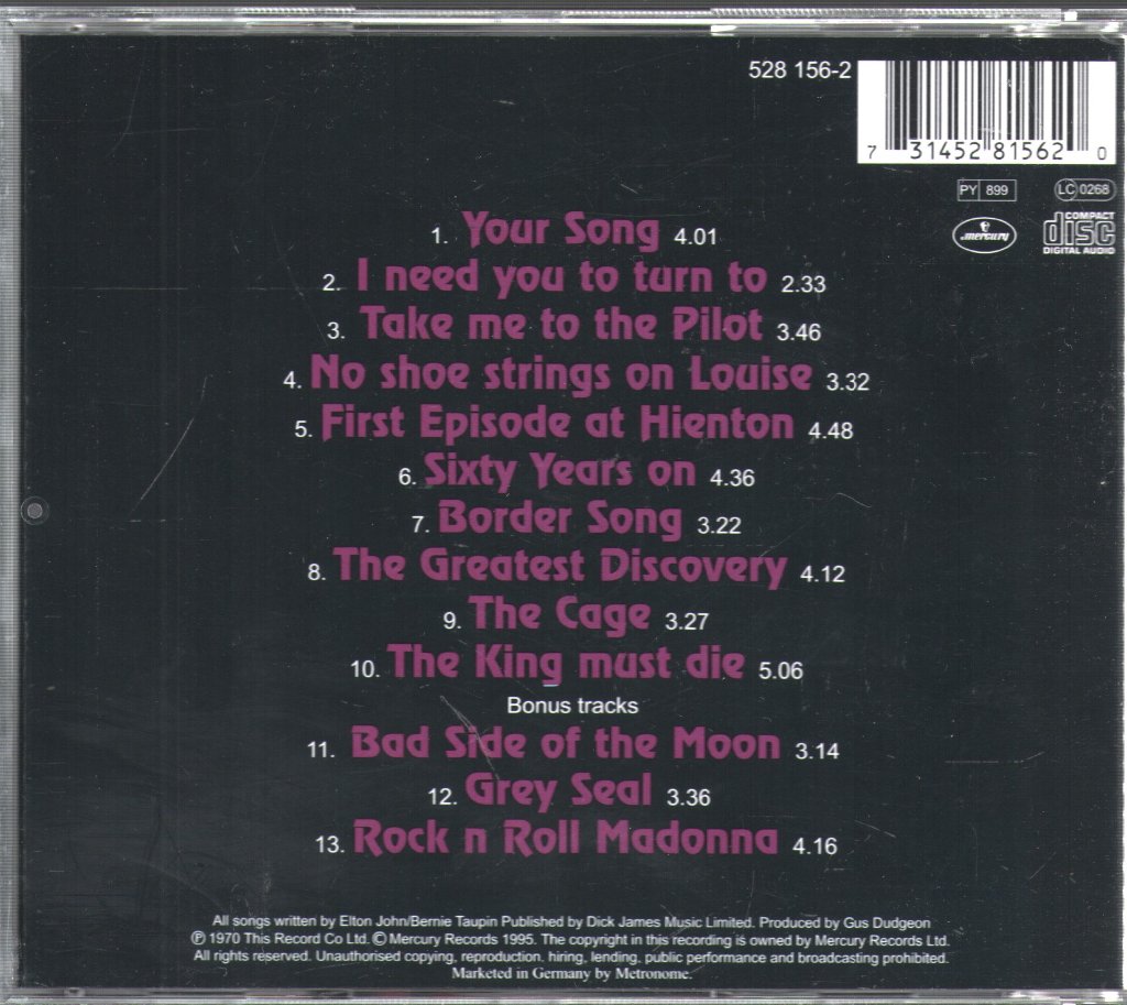Elton John - Elton John - Cd