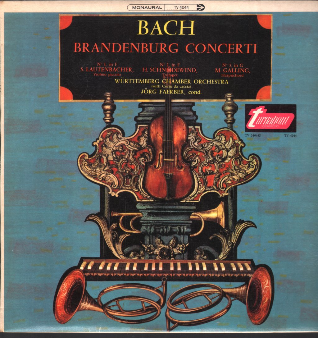 Susanne Lautenbacher / Hellmut Schneidewind / Martin Galling / Jorg Faerber - Bach - Brandenburg Concerti - Lp