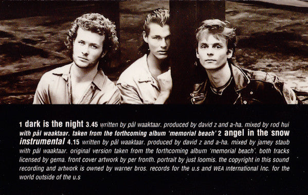 A-Ha - Dark Is The Night - Cassette