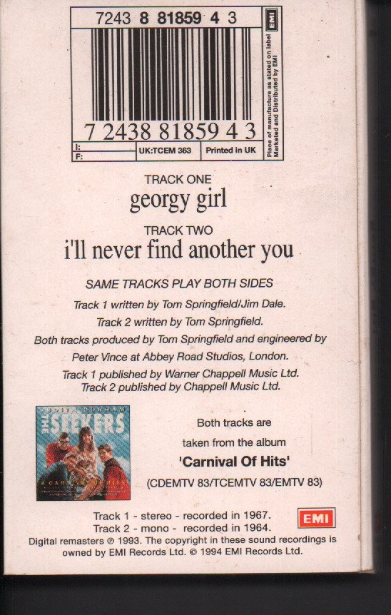 Judith Durham The Seekers - Georgy Girl - Cassette
