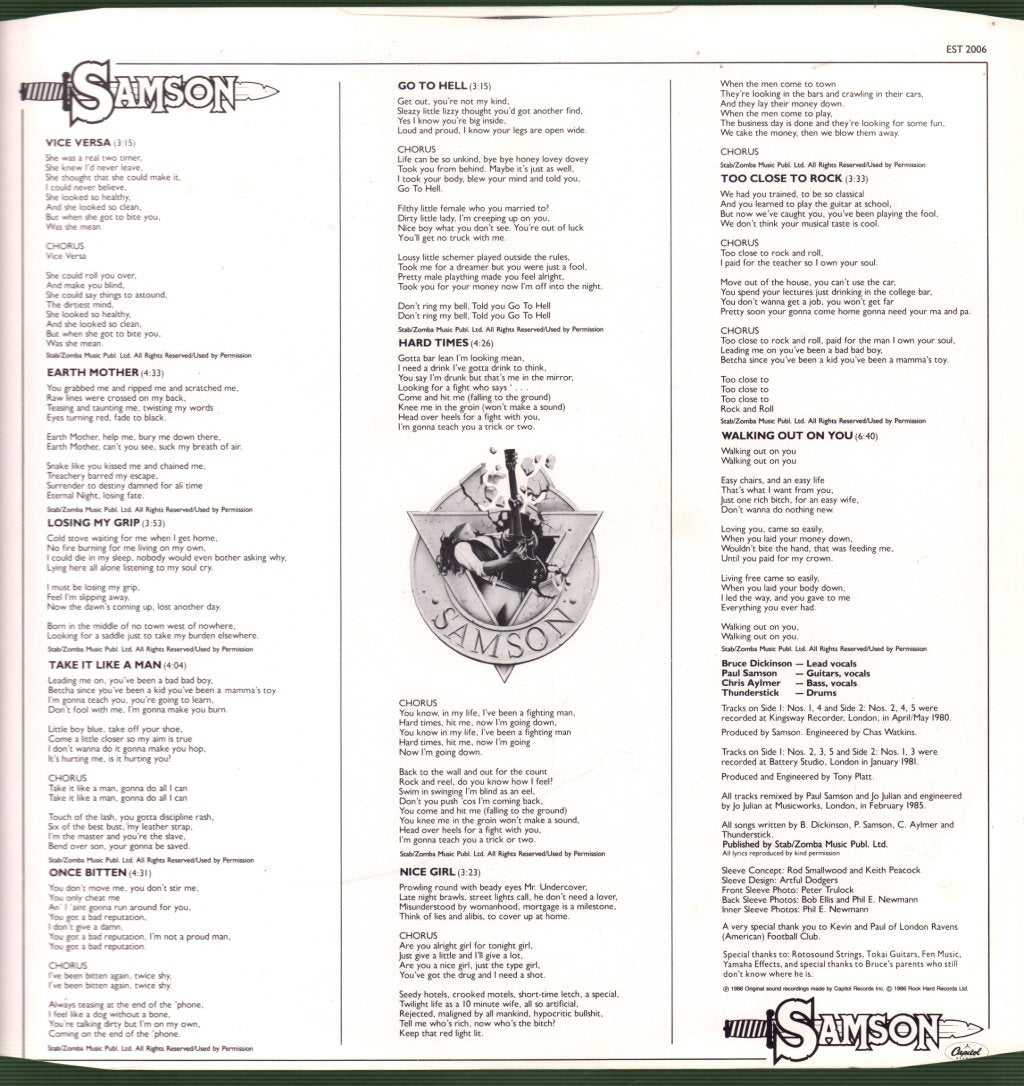 Samson (Nwobhm/Metal Group) - Head Tactics - Lp