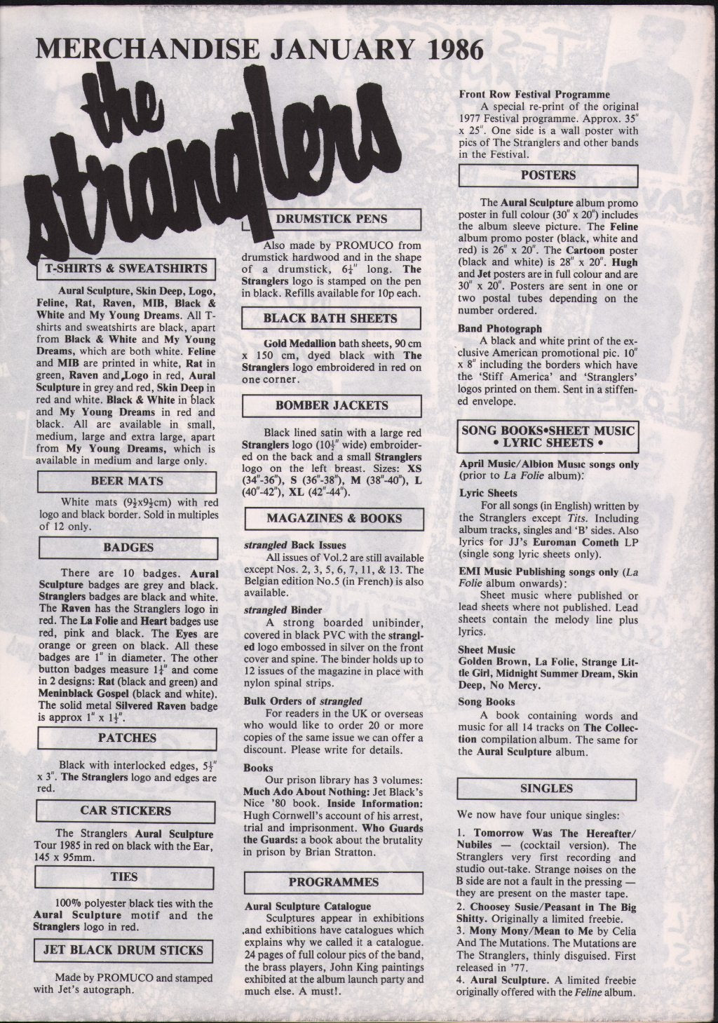 Stranglers - Strangled Volume 2 Number 22 - Fanzine
