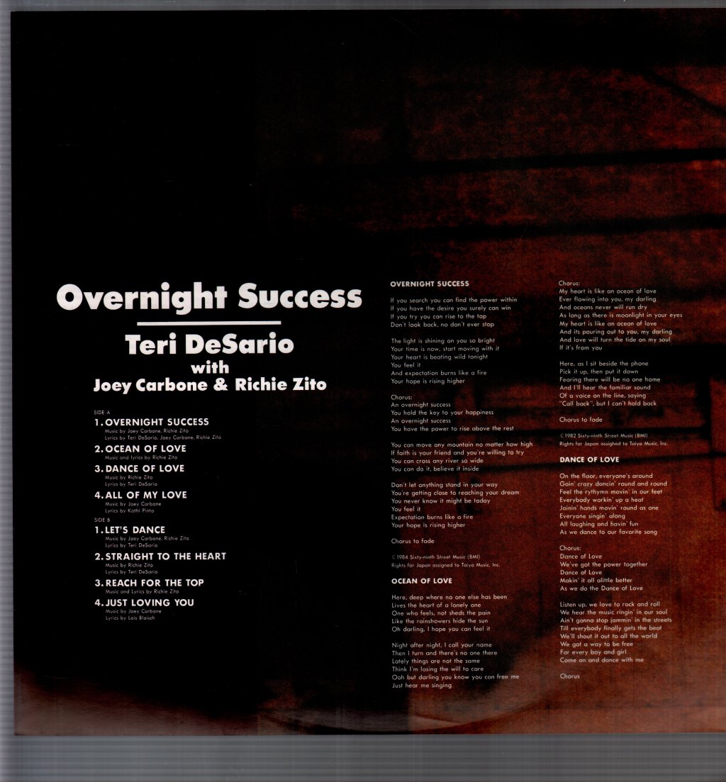 Teri Desario - Overnight Success - Lp