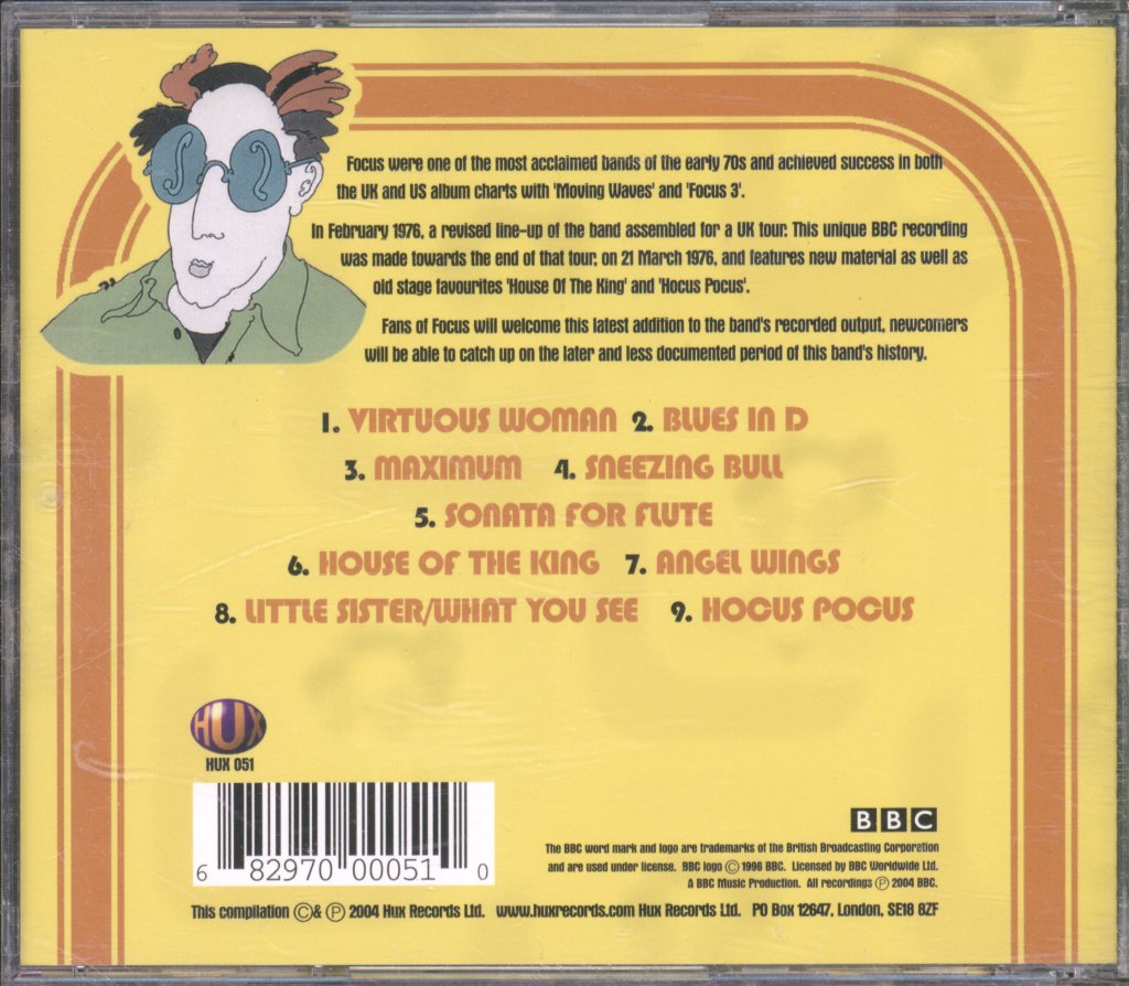 Focus - Live At The BBC - Cd