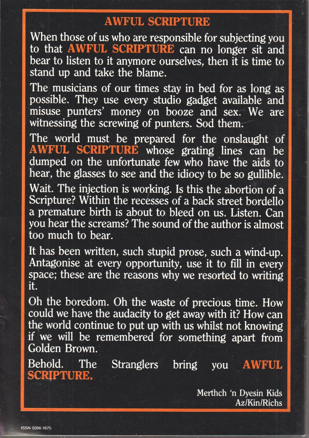 Stranglers - Strangled Volume 2 Number 21 - Fanzine