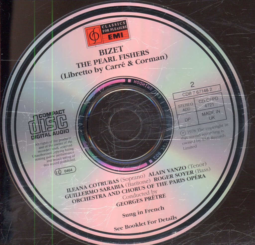 Orchestre National De L'Opéra De Paris, Georges Prêtre - Bizet - Pearl Fishers - Double Cd