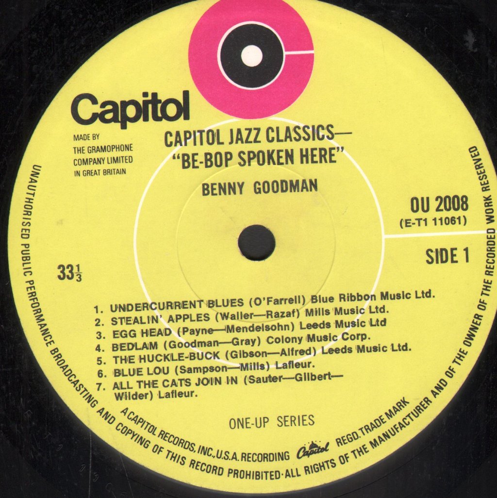 Benny Goodman And Charlie Barnet - Bebop Spoken Here - Lp