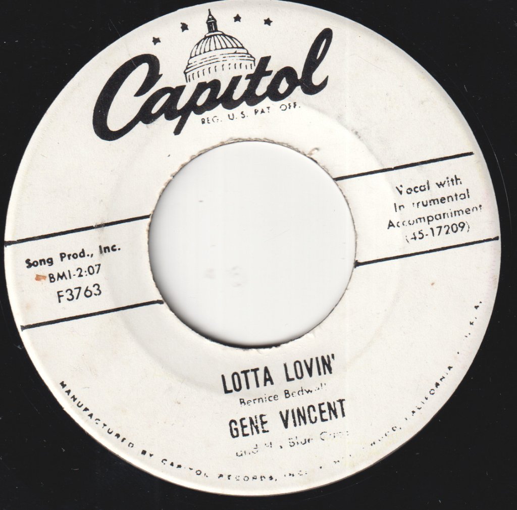 Gene Vincent & His Blue Caps - Lotta Lovin' - 7 Inch