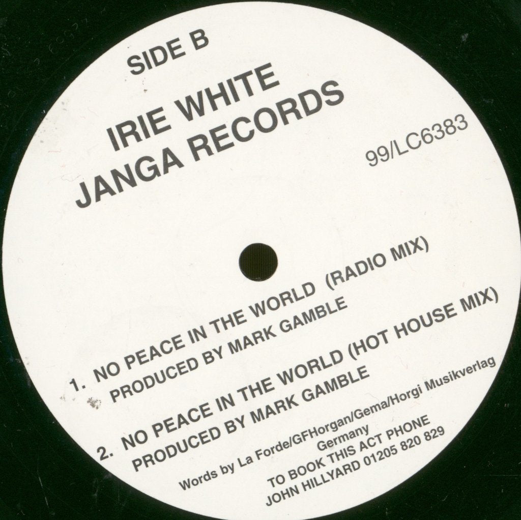 Irie White - No Peace In The World - 12 Inch