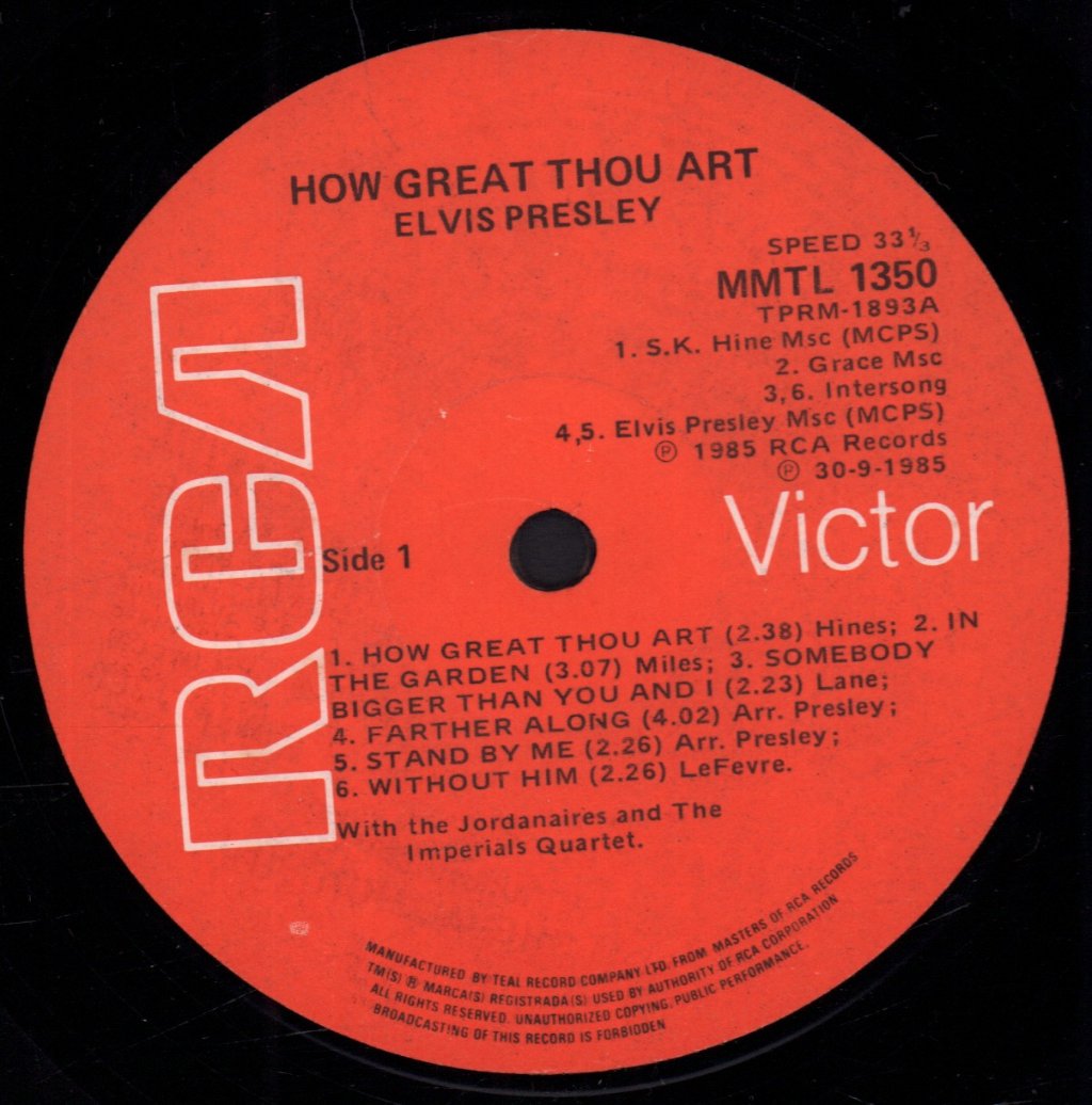 Elvis Presley - How Great Thou Art - Lp