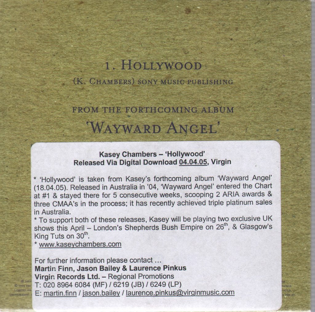 Kasey Chambers - Hollywood - Cd