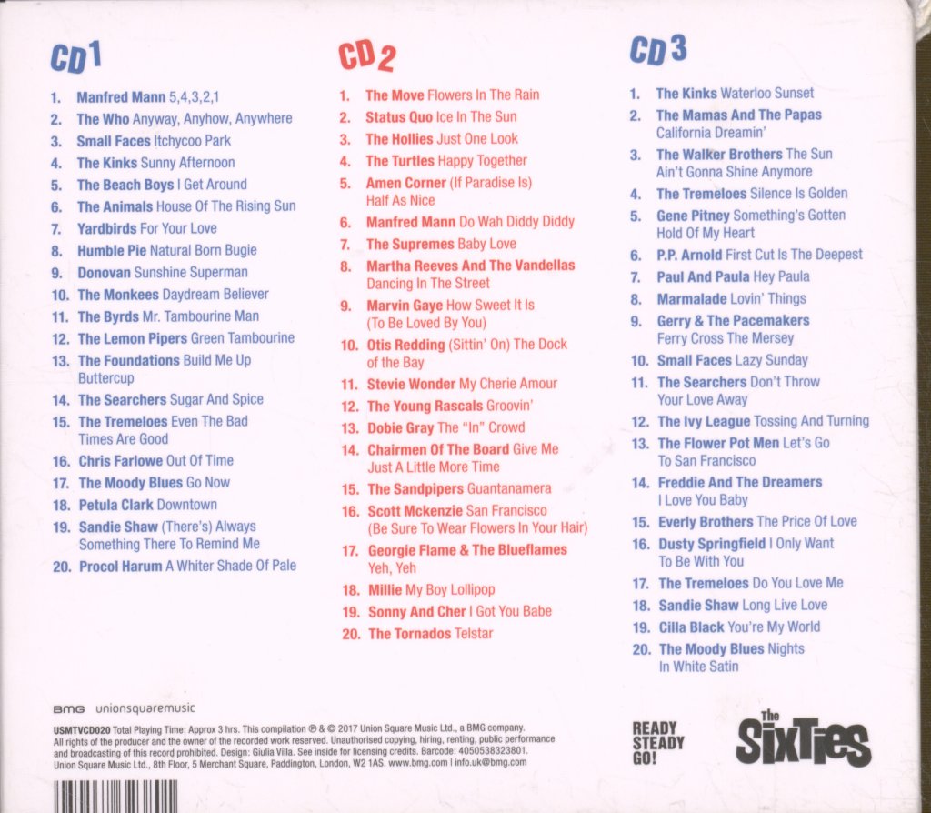 Various Artists - Ready Steady Go! The Sixties - Triple Cd