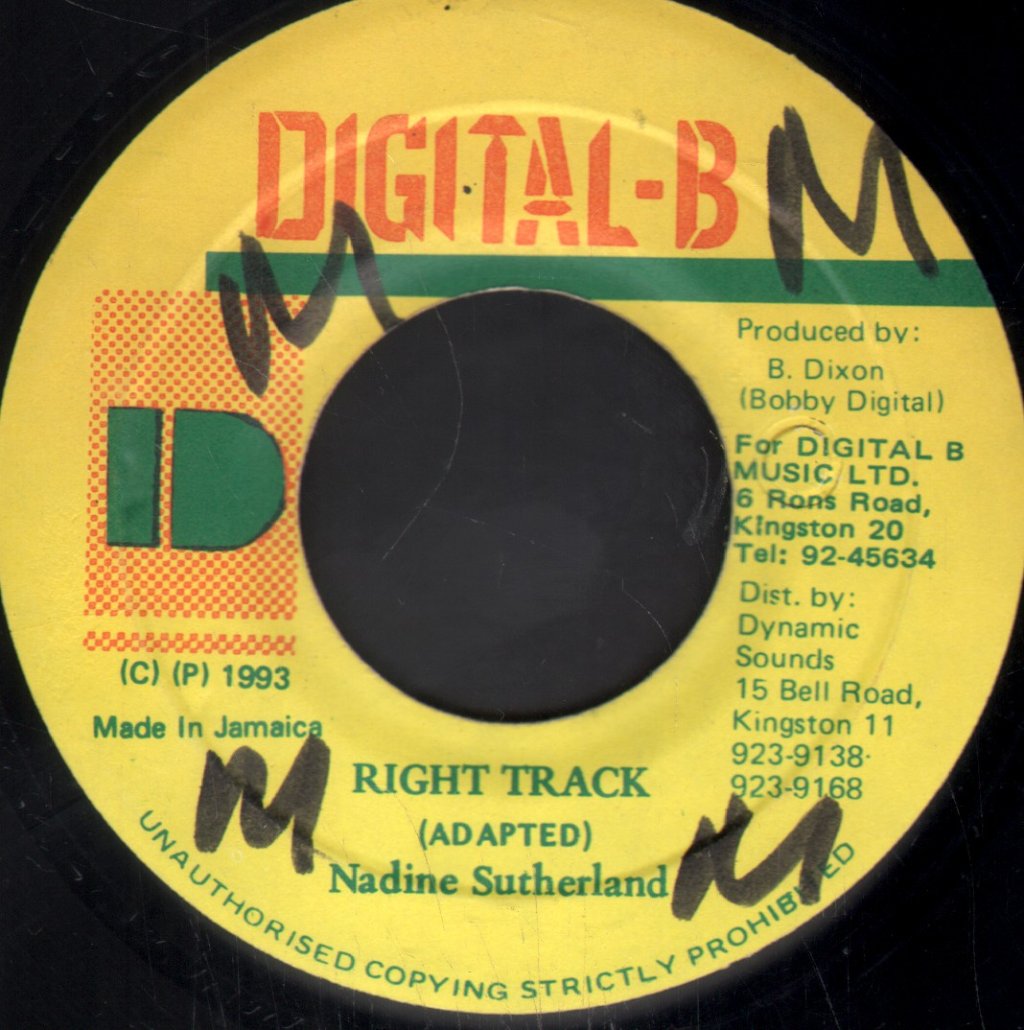Nadine Sutherland - Right Track - 7 Inch