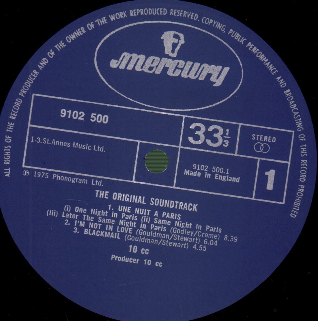 10cc - Original Soundtrack - Lp