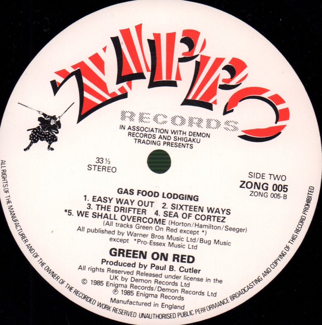 Green On Red - Gas Food Lodging - Lp