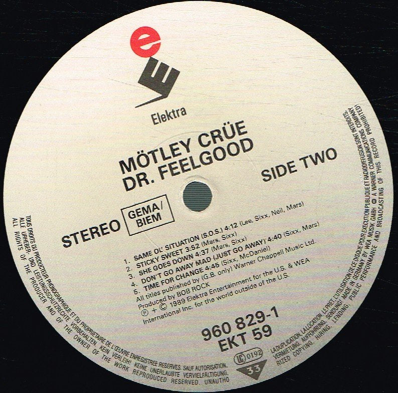 Mötley Crüe - Dr. Feelgood - Lp