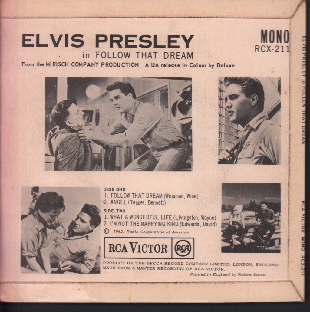 Elvis Presley - Follow That Dream - 7 Inch