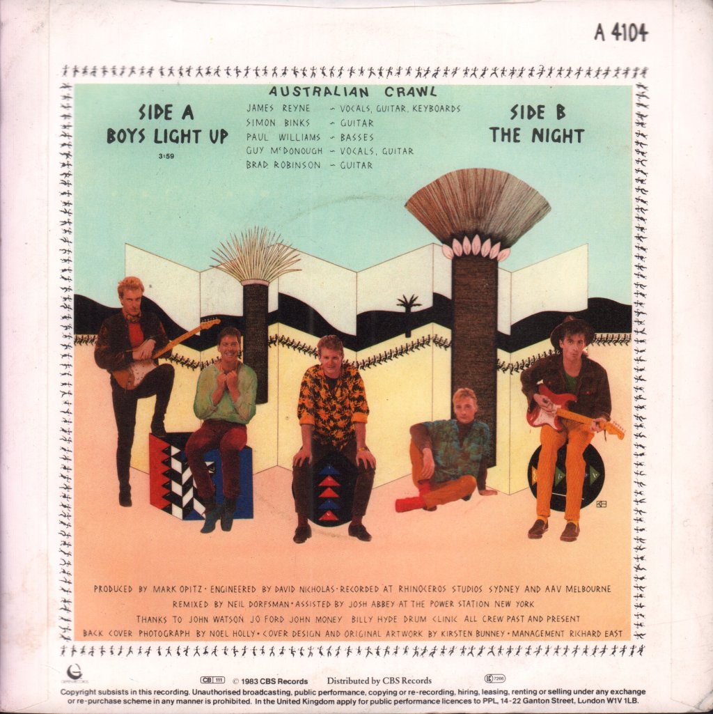 Australian Crawl - Boys Light Up - 7 Inch