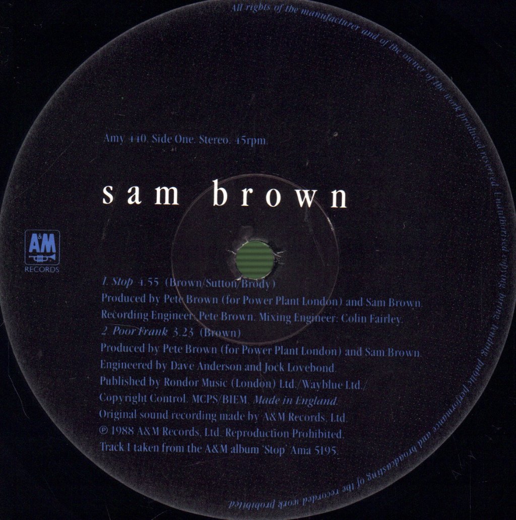 Sam Brown - Stop - 12 Inch