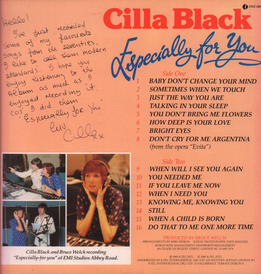 Cilla Black - Especially For You - Lp