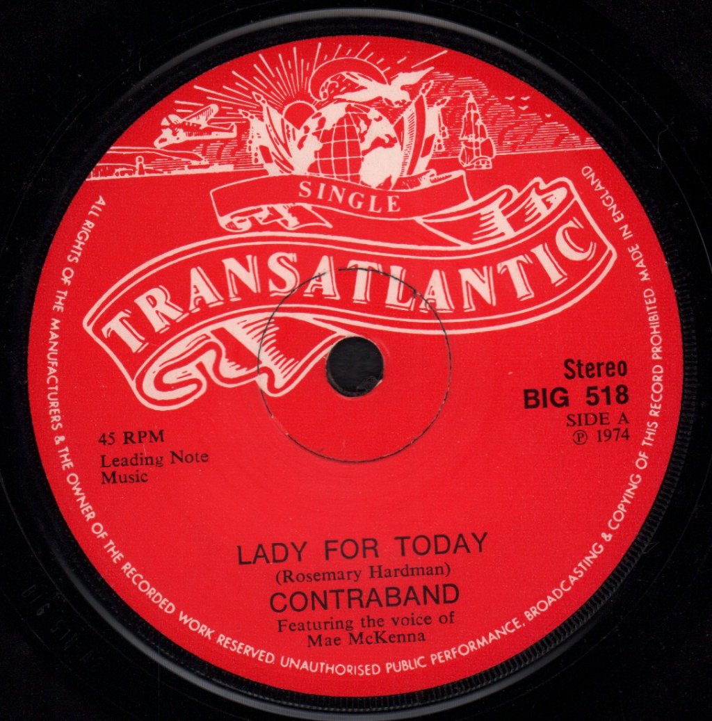 Contraband (Folk/Rock Group) - Lady For Today - 7 Inch