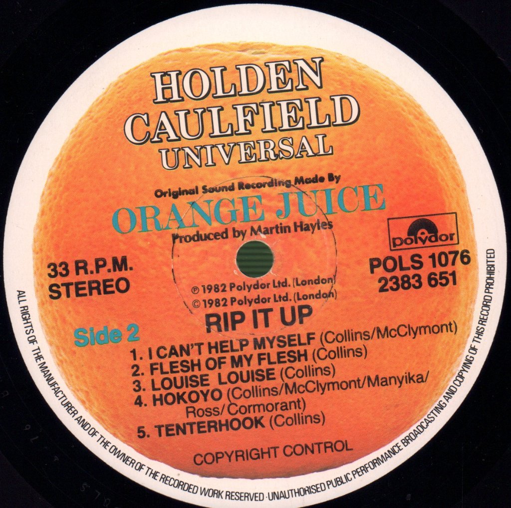 Orange Juice - Rip It Up - Lp