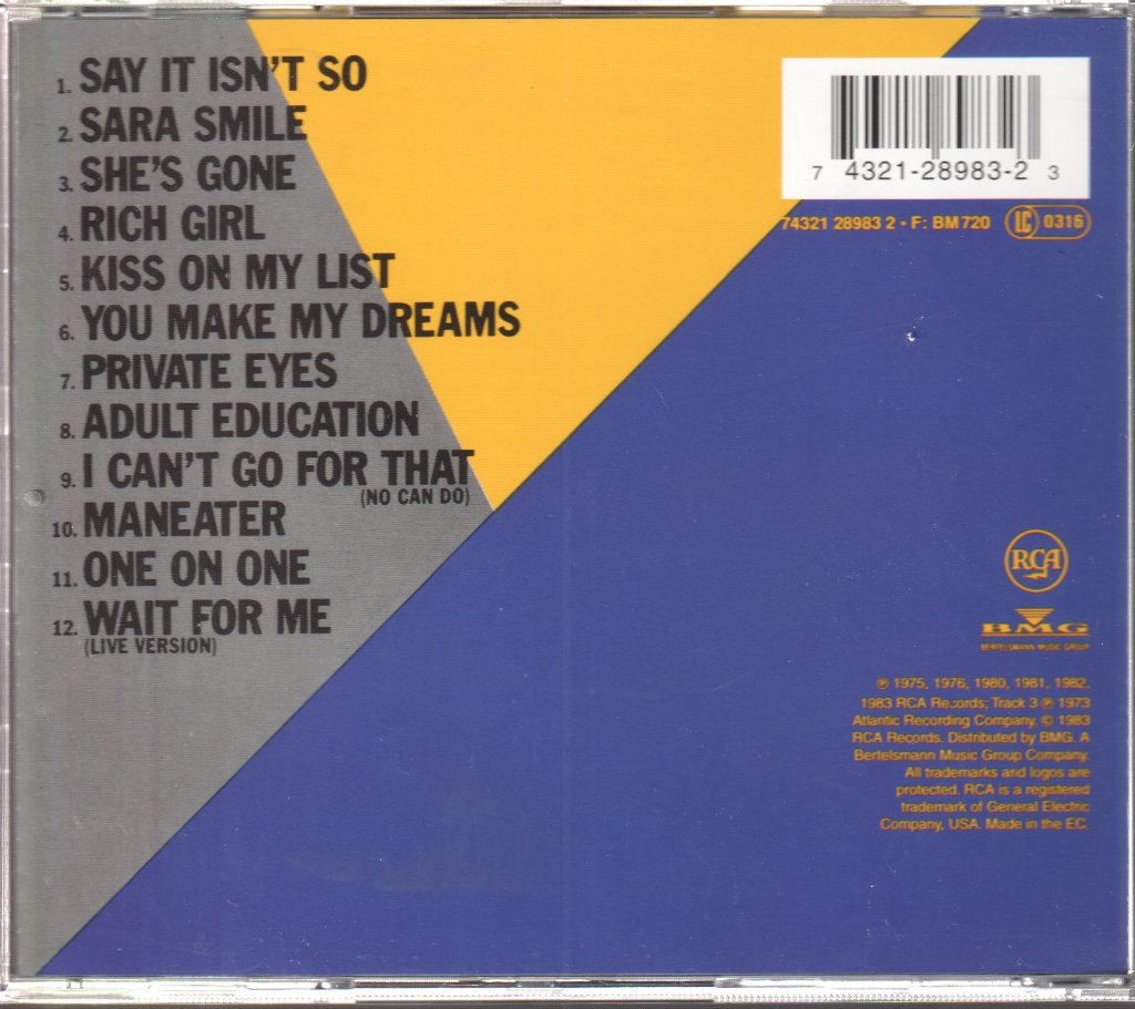 Daryl Hall & John Oates - Greatest Hits - Rock 'N Soul Part 1 - Cd
