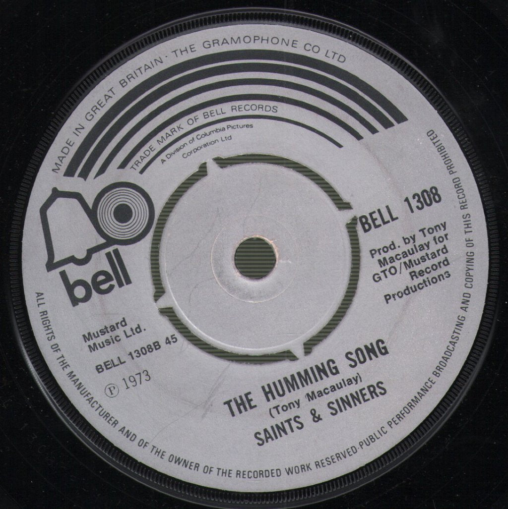 Saints And Sinners (70'S Group) - Apple Splitter (Theme From The Golden Shot) - 7 Inch