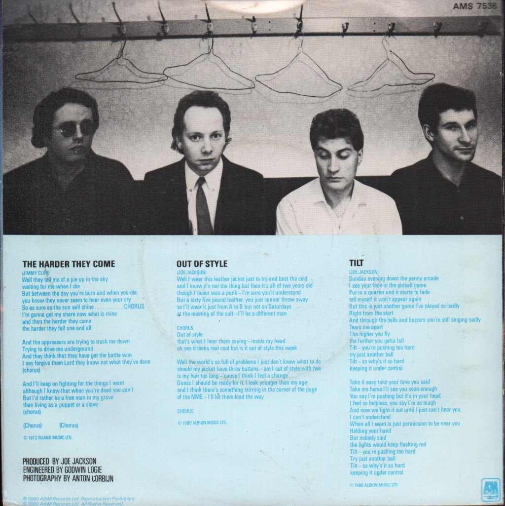 Joe Jackson - Harder They Come - 7 Inch