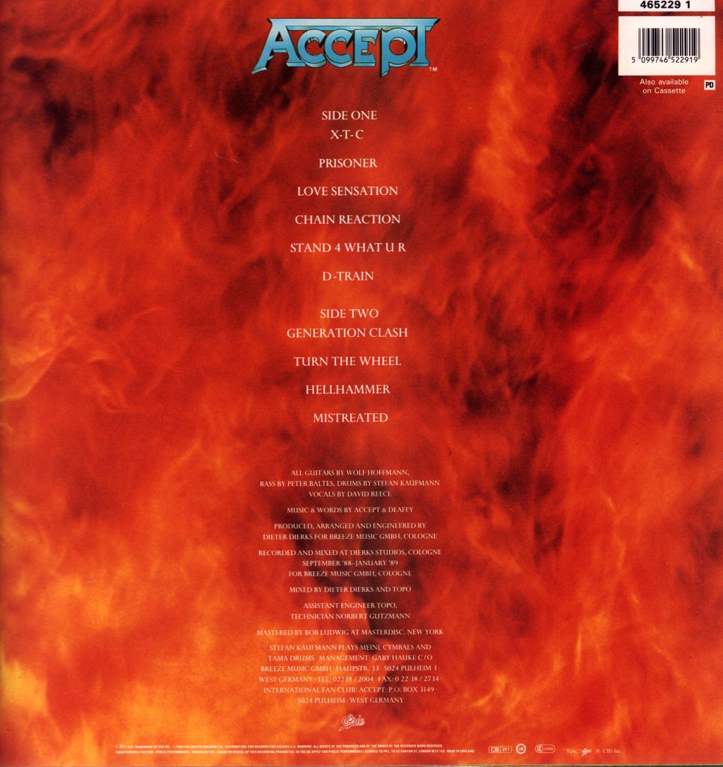 Accept - Eat The Heat - Lp
