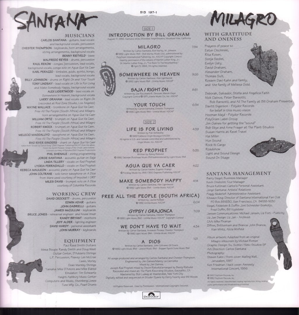 Santana - Milagro - Lp