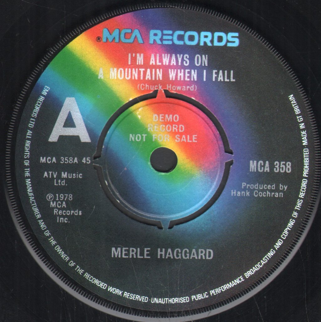 Merle Haggard - I'm Always On A Mountain When I Fall - 7 Inch