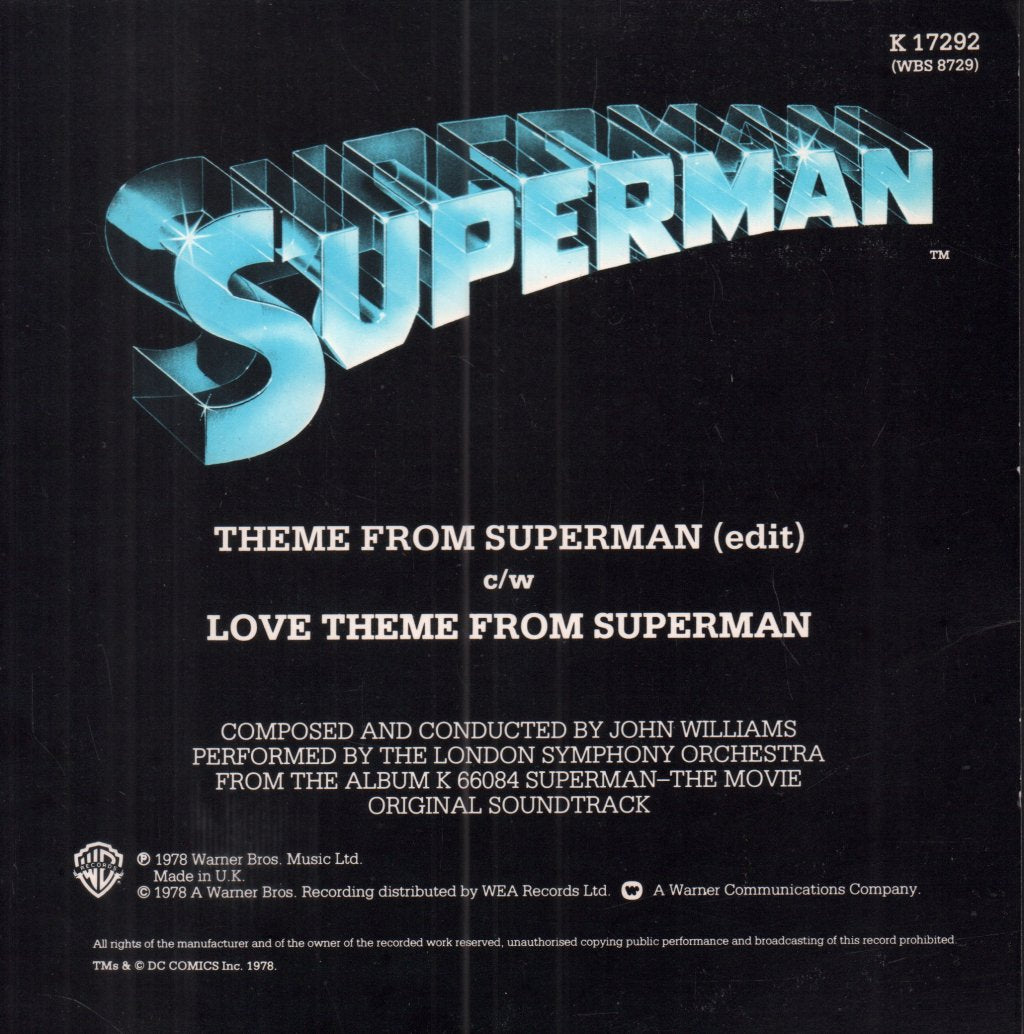 John Williams (Soundtracks) - Theme From Superman (Main Title) - 7 Inch