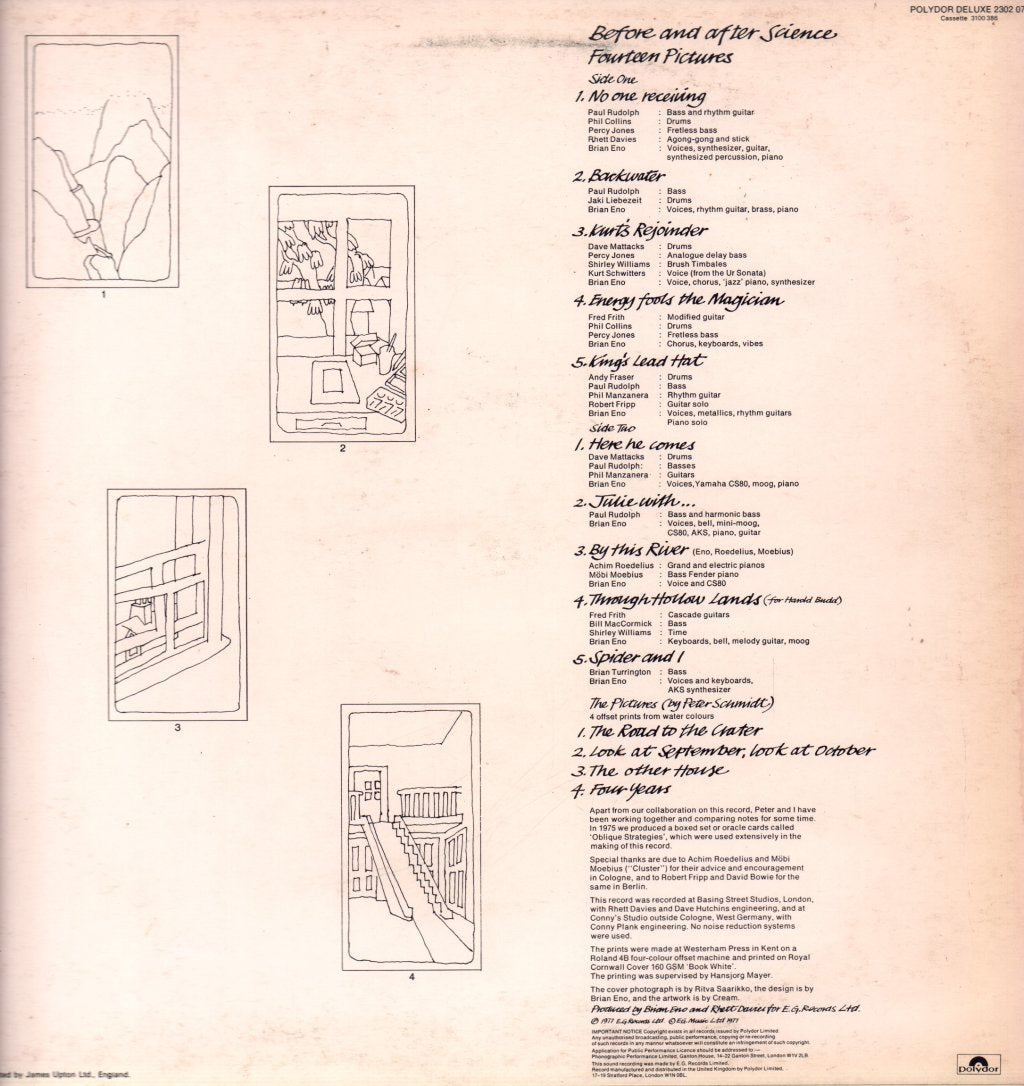 Brian Eno - Before And After Science - Lp