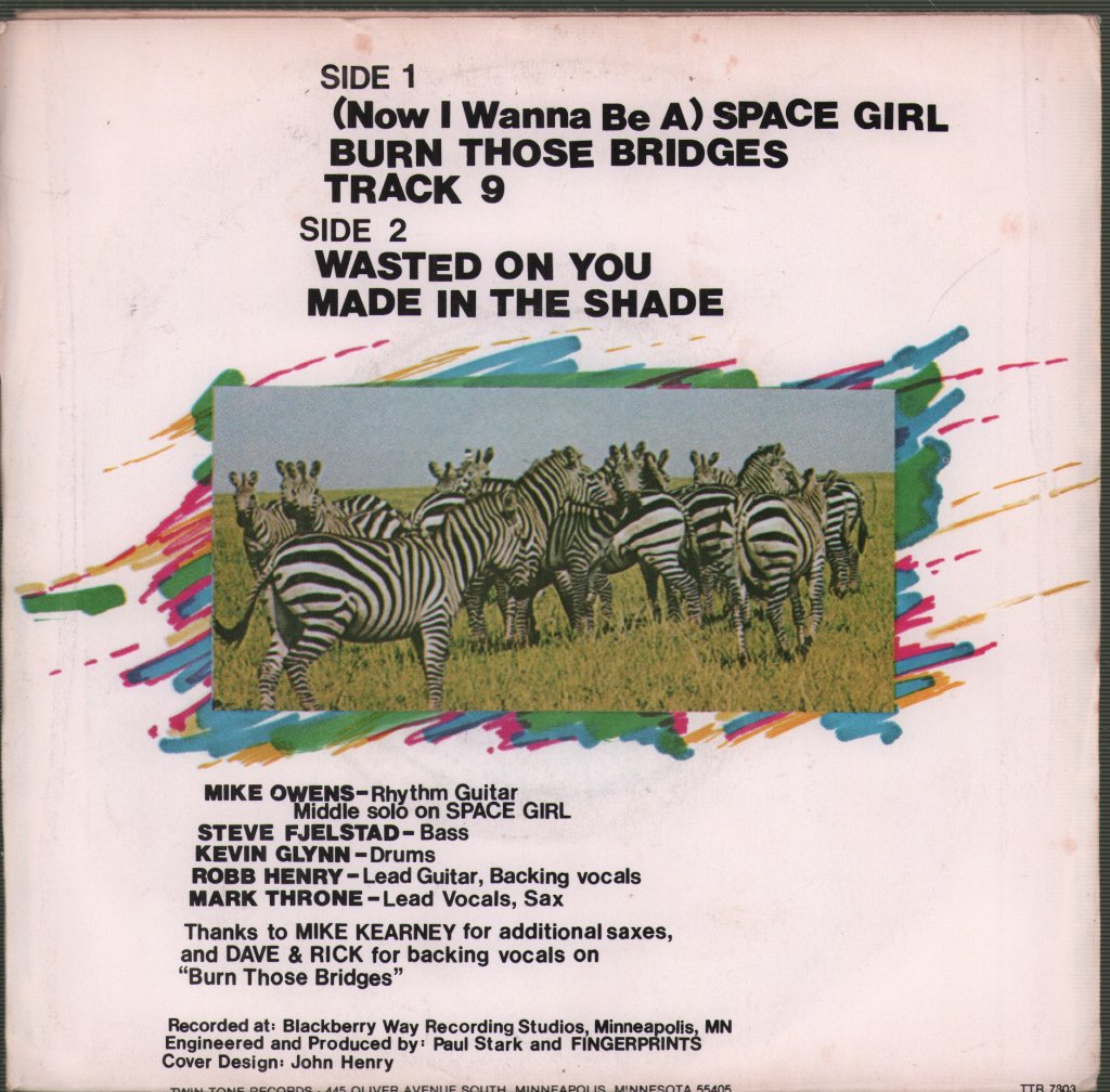 Fingerprints - (Now I Wanna Be A) Space Girl - 7 Inch