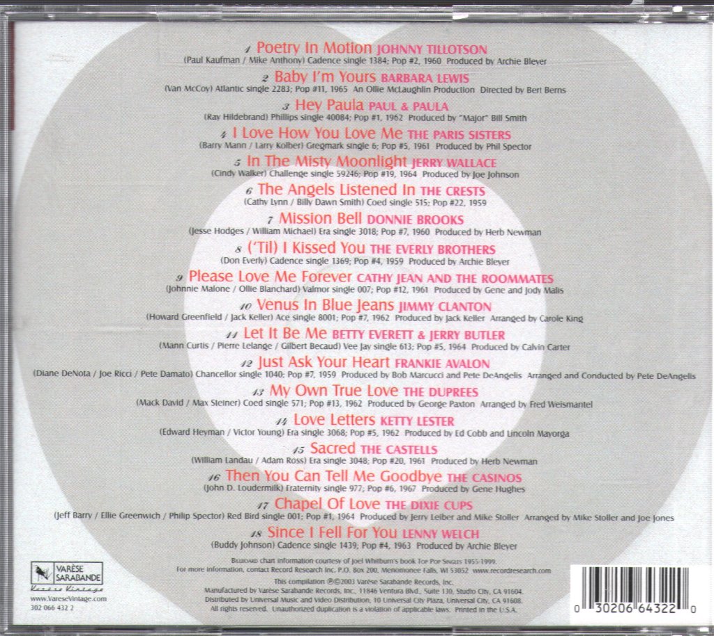 Various Artists - Rock & Roll's Classic Love Songs - Cd