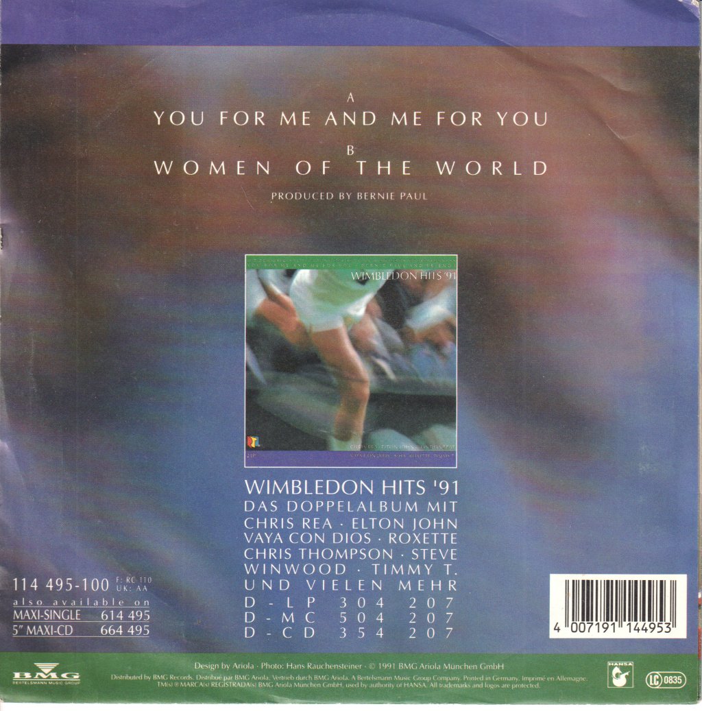 Bernie Paul And Friends - You For Me And Me For You - 7 Inch