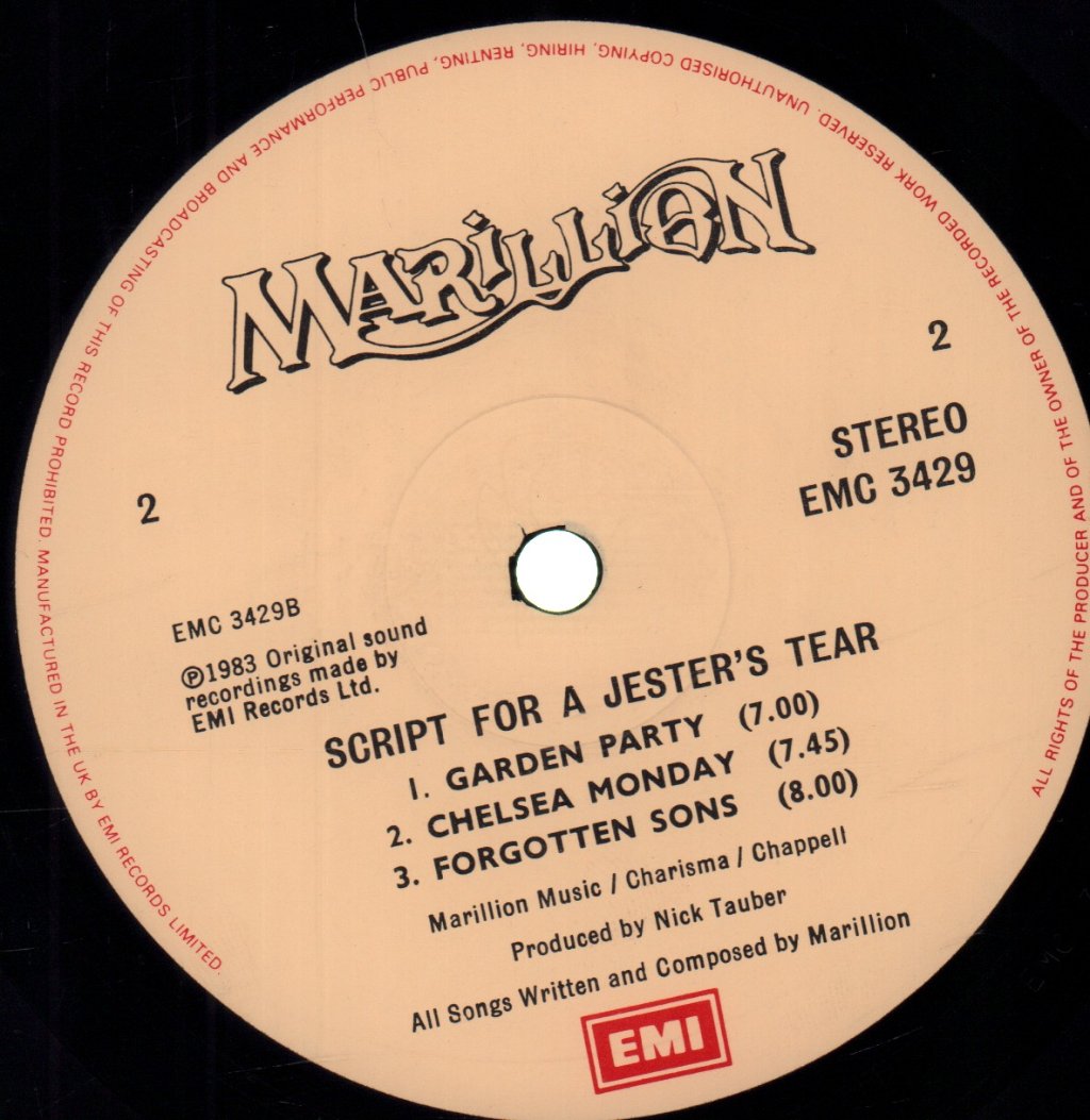 Marillion - Script For A Jester's Tear - Lp