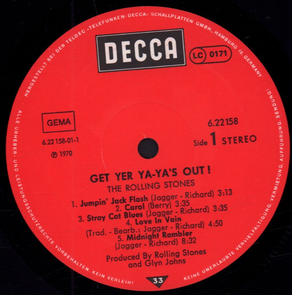 Rolling Stones - Get Yer Ya-Ya's Out - Lp
