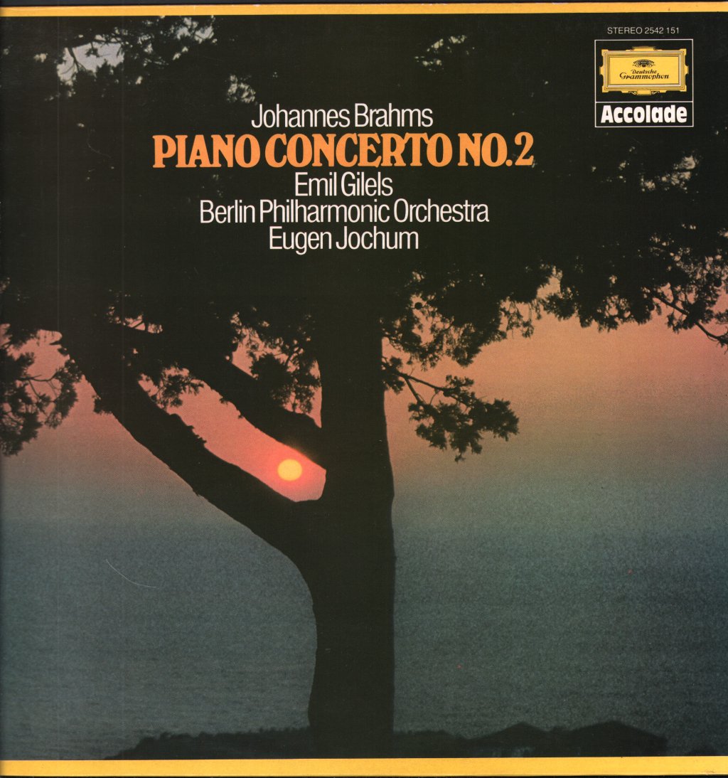 Emil Gilels / Philharmonic Orchestra / Eugen Jochum - Johannes Brahms - Piano Concerto No 2 - Lp