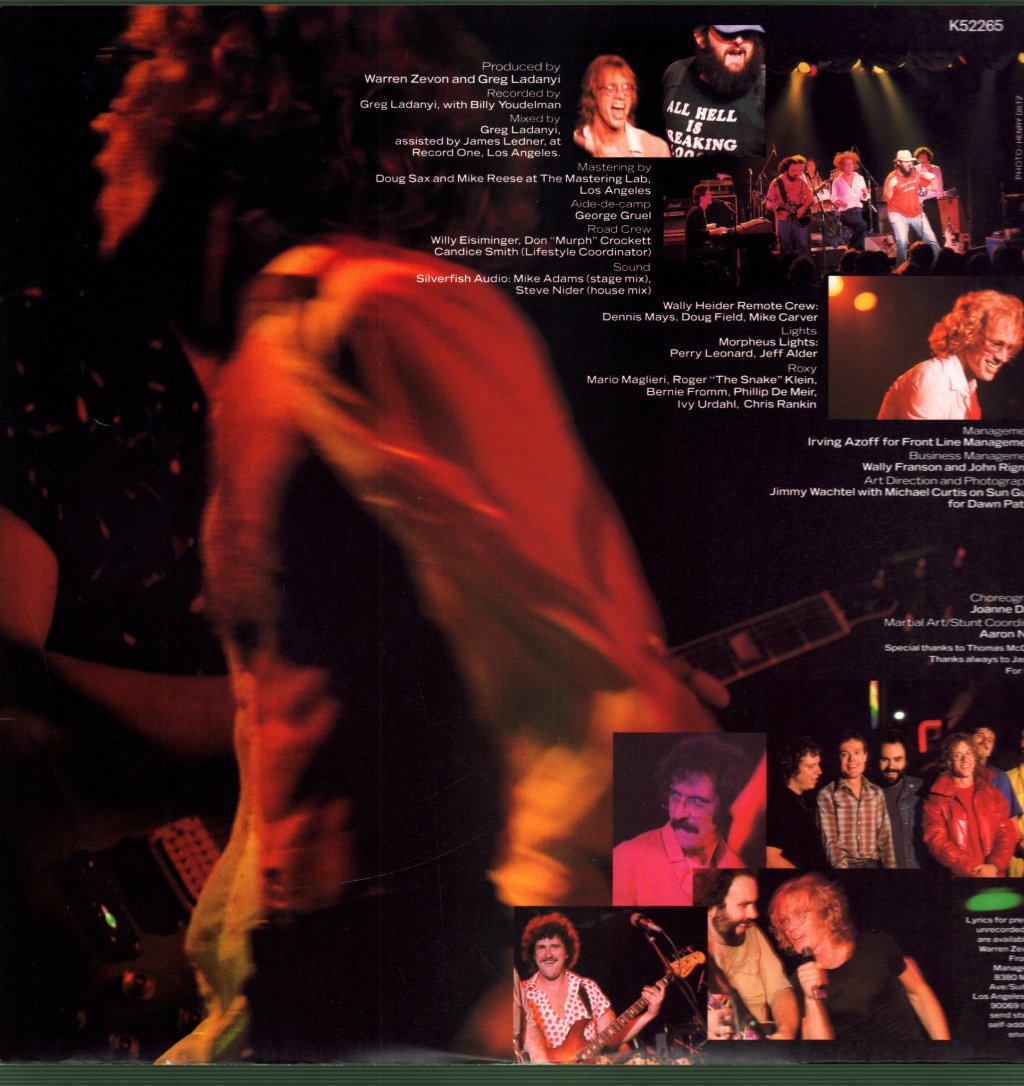 Warren Zevon - Stand In The Fire - Lp