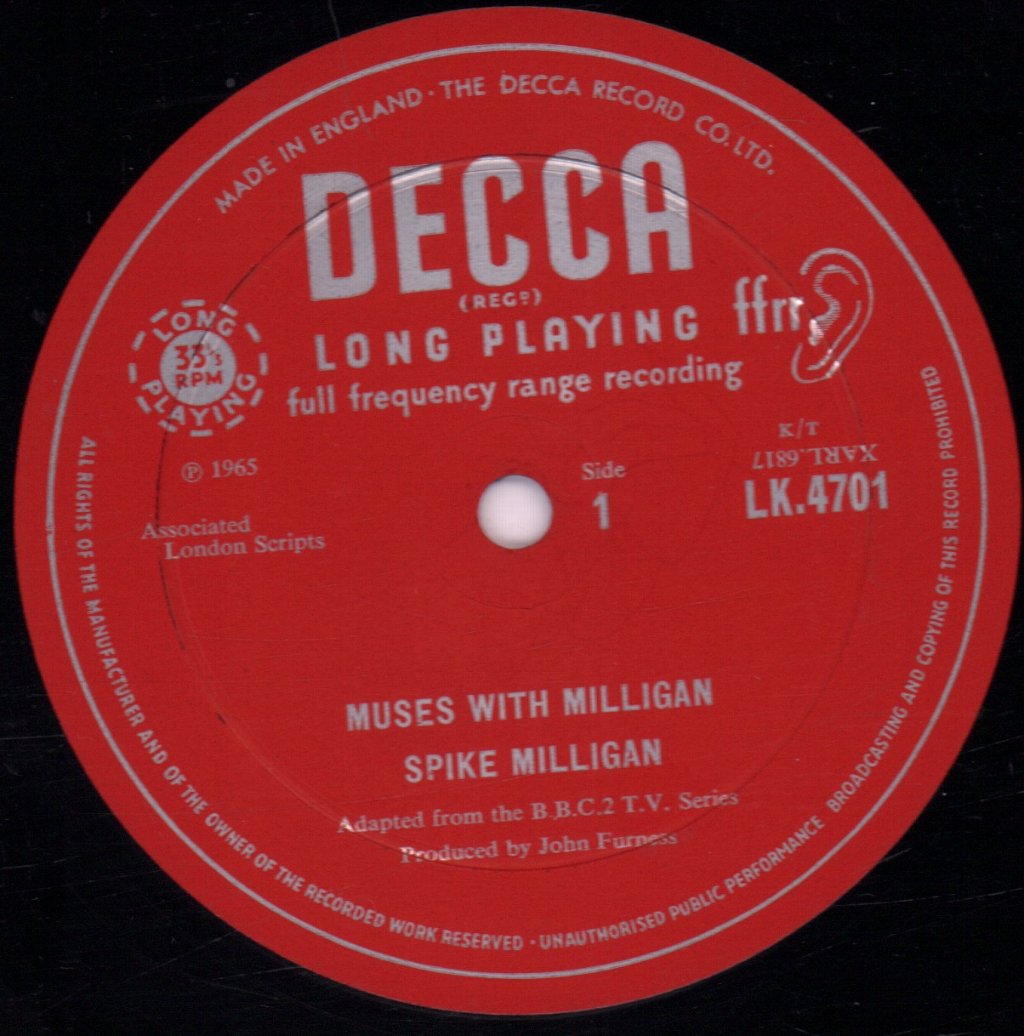 Spike Milligan - Musus With Milligan - Lp