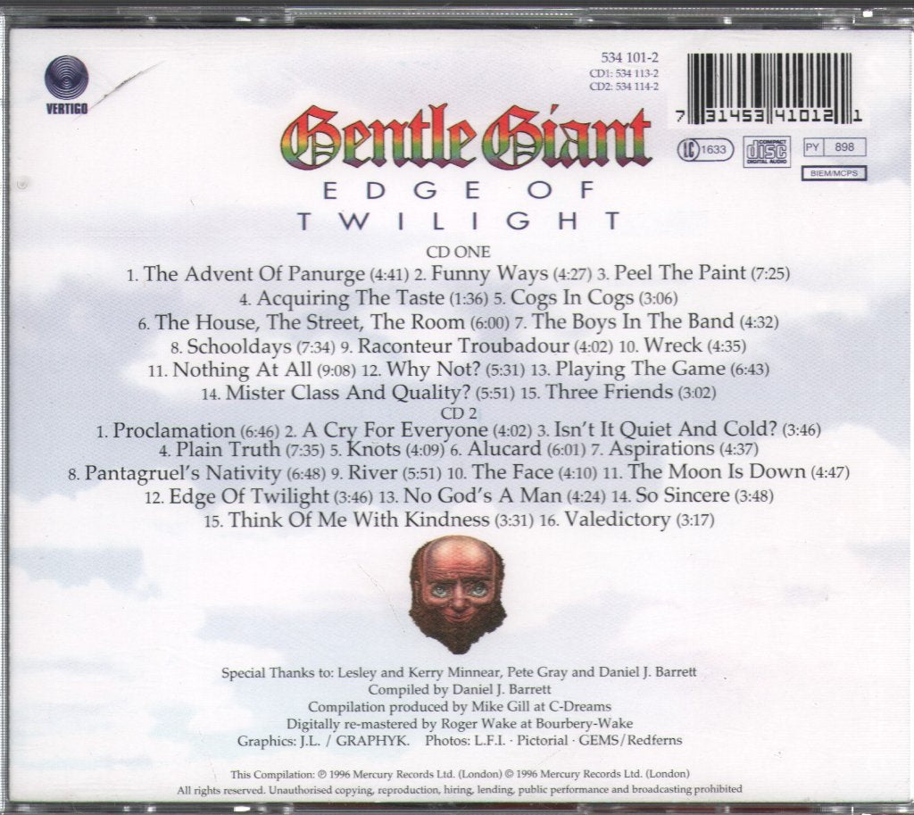 Gentle Giant - Edge Of Twilight - Double Cd
