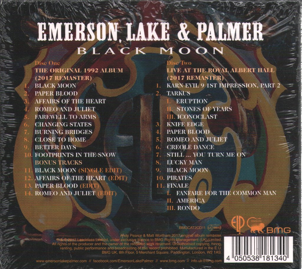 Emerson, Lake & Palmer - Black Moon - Cd Set