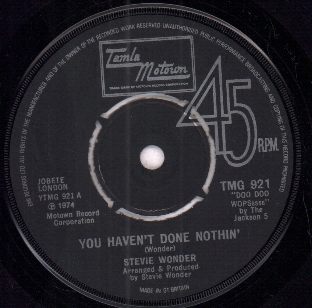 Stevie Wonder - You Haven't Done Nothin' - 7 Inch