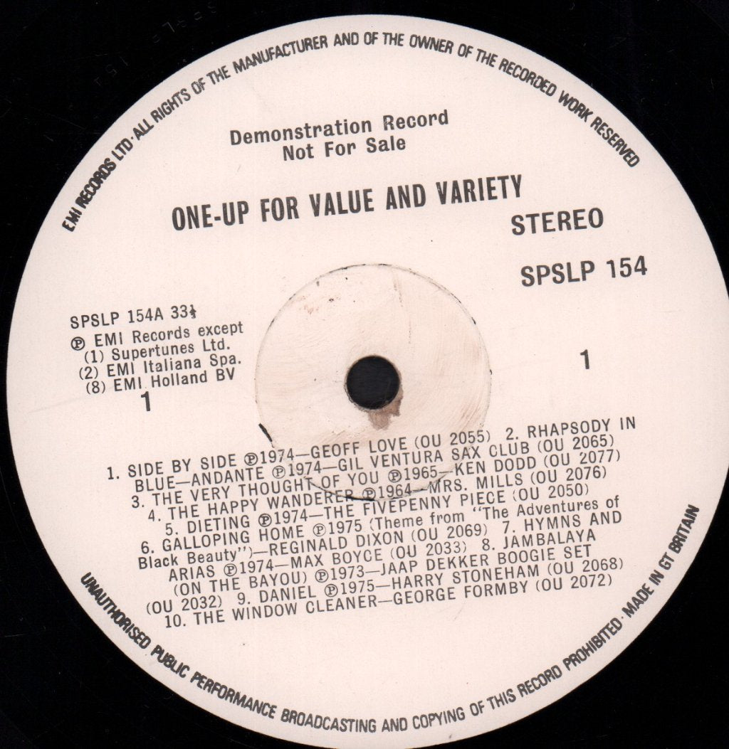 Various Artists - One Up For Value And Variety - Lp