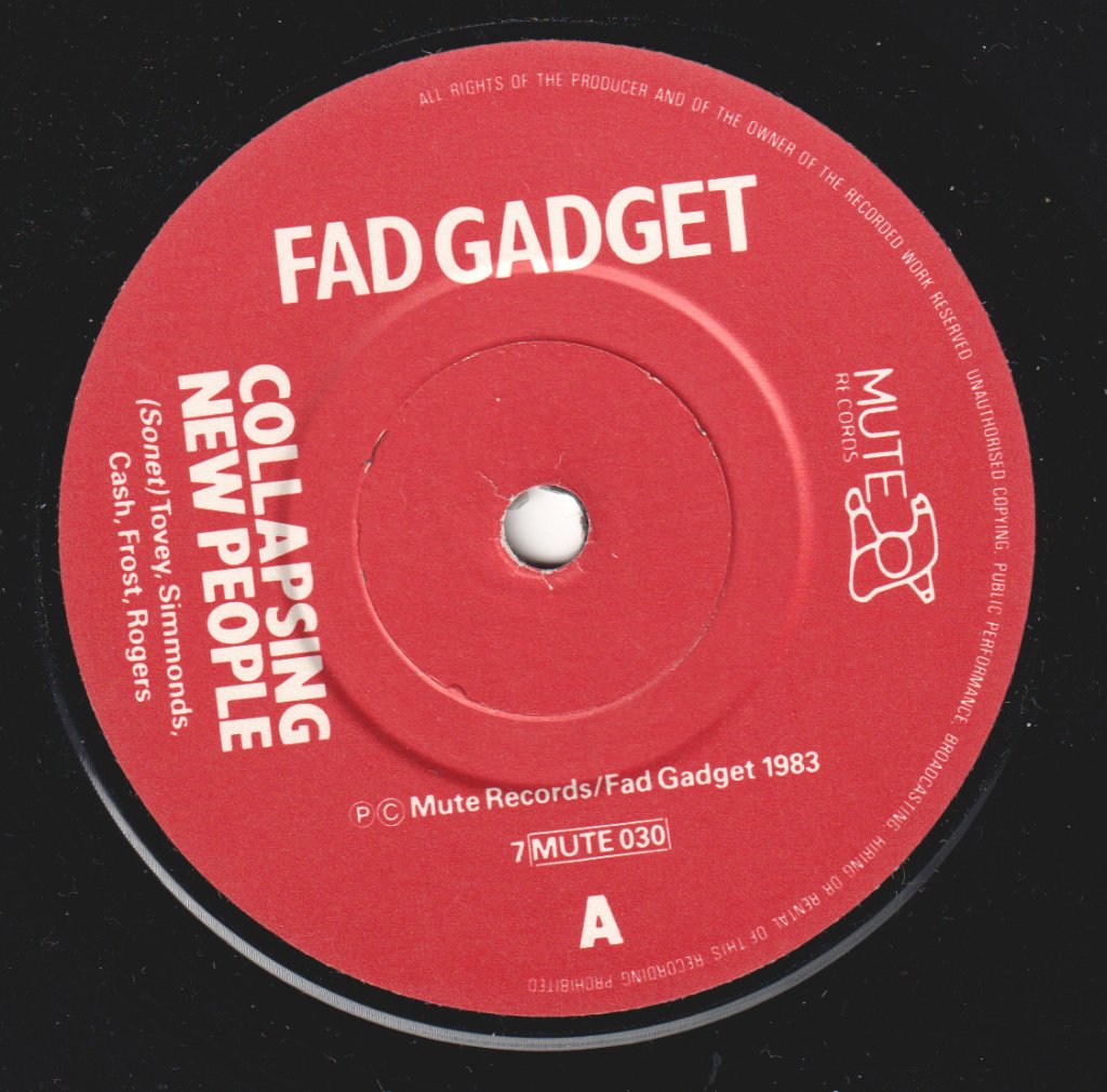 Fad Gadget - Collapsing New People - 7 Inch